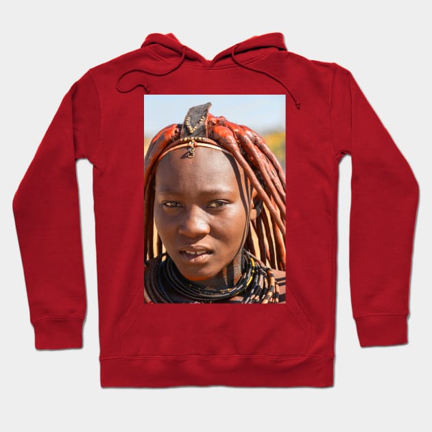 Namibia. Himba Tribe. Portrait of a Young Woman. Hoodie by vadim19